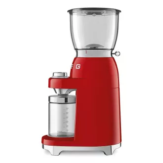 Smeg CGF11RDEU mlinac za kavu, 150 W, podesiva krupnoća, mlinac od nehrđajućeg čelika, posuda od tritana, crvena