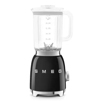 Smeg blender BLF03BLEU, 800 W, 4 programa, pulsna funkcija, 18000 RPM, oštrica od nehrđajućeg čelika, Ice crush, 50's Style, crna
