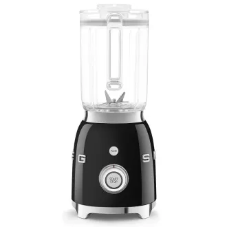 Smeg blender BLF03BLEU, 800 W, 4 programa, pulsna funkcija, 18000 RPM, oštrica od nehrđajućeg čelika, Ice crush, 50's Style, crna