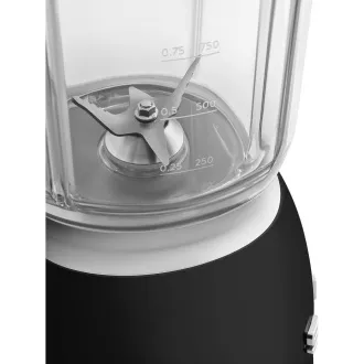 Smeg blender BLF03BLEU, 800 W, 4 programa, pulsna funkcija, 18000 RPM, oštrica od nehrđajućeg čelika, Ice crush, 50's Style, crna
