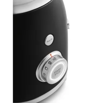 Smeg blender BLF03BLEU, 800 W, 4 programa, pulsna funkcija, 18000 RPM, oštrica od nehrđajućeg čelika, Ice crush, 50's Style, crna