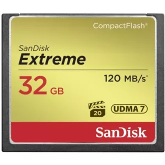SanDisk Compact Flash 32 GB Extreme (R: 120 / W: 85 MB / s) UDMA7 SanDisk Compact Flash 32 GB Extreme (R: 120 / W: 85 MB / s) UDMA7
