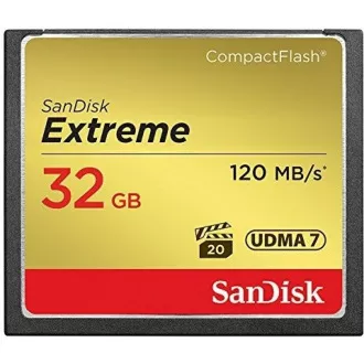 SanDisk Compact Flash 32 GB Extreme (R: 120 / W: 85 MB / s) UDMA7 SanDisk Compact Flash 32 GB Extreme (R: 120 / W: 85 MB / s) UDMA7