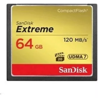 SanDisk Compact Flash 64 GB Extreme (R: 120 / W: 85 MB / s) UDMA7 SanDisk Compact Flash 64 GB Extreme (R: 120 / W: 85 MB / s) UDMA7