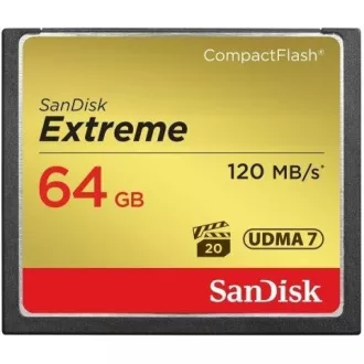 SanDisk Compact Flash 64 GB Extreme (R: 120 / W: 85 MB / s) UDMA7 SanDisk Compact Flash 64 GB Extreme (R: 120 / W: 85 MB / s) UDMA7