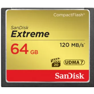 SanDisk Compact Flash 64 GB Extreme (R: 120 / W: 85 MB / s) UDMA7 SanDisk Compact Flash 64 GB Extreme (R: 120 / W: 85 MB / s) UDMA7