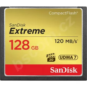 SanDisk Compact Flash kartica 128 GB Extreme (R:120/W:85 MB/s UDMA7)