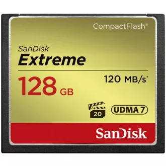 SanDisk Compact Flash kartica 128 GB Extreme (R:120/W:85 MB/s UDMA7)