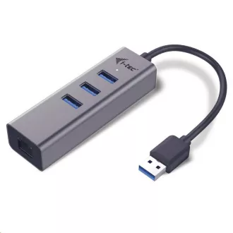 i-tec USB 3.0 metalni HUB s 3 priključka + gigabitni Ethernet adapter
