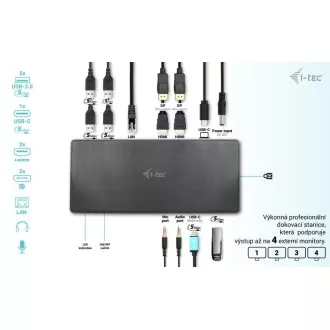 i-tec USB-C Quattro Display Docking Station s napajanjem od 85 W