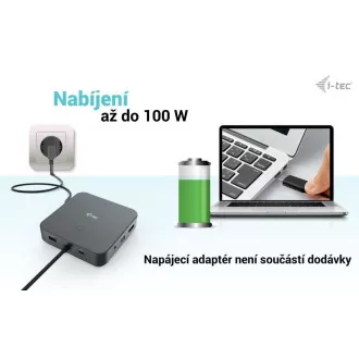 i-tec USB-C HDMI + Dual DP Docking Station + Power Delivery 100 W
