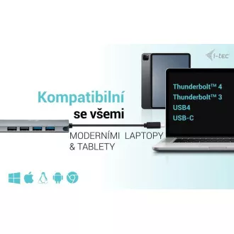 i-tec USB-C Metal Nano 2x HDMI priključna stanica, PD 100W