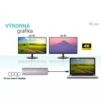 i-tec USB-C Metal Nano 2x HDMI priključna stanica, PD 100W