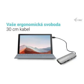 i-tec USB-C Metal Nano 2x HDMI priključna stanica, PD 100W