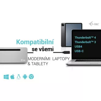 i-tec USB-C metalna ergonomska 4K 3x priključna stanica za zaslon, PD 100 W + i-tec univerzalni punjač 100 W (komplet) i-tec USB-C metalna ergonomska 4K 3x priključna stanica za zaslon, PD 100 W + i-tec univerzalni punjač 100 W (komplet)