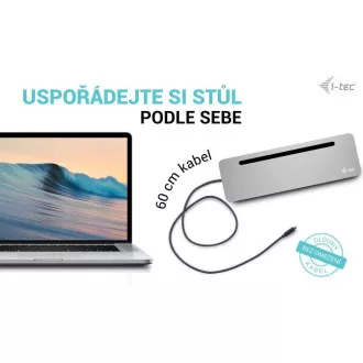i-tec USB-C metalna ergonomska 4K 3x priključna stanica za zaslon, PD 100 W + i-tec univerzalni punjač 100 W (komplet) i-tec USB-C metalna ergonomska 4K 3x priključna stanica za zaslon, PD 100 W + i-tec univerzalni punjač 100 W (komplet)
