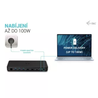 Priključna stanica i-tec USB-C s trostrukim 4K zaslonom Gen2 Pro, PD 100 W Priključna stanica i-tec USB-C s trostrukim 4K zaslonom Gen2 Pro, PD 100 W