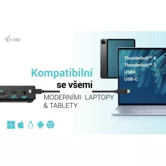 Priključna stanica i-tec USB-C s trostrukim 4K zaslonom Gen2 Pro, PD 100 W Priključna stanica i-tec USB-C s trostrukim 4K zaslonom Gen2 Pro, PD 100 W