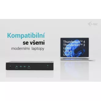 i-tec univerzalna priključna stanica s 5x 4K zaslonom, isporuka snage 100 W