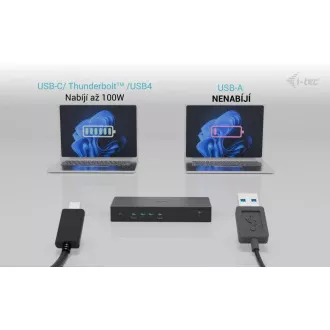 i-tec univerzalna priključna stanica s 5x 4K zaslonom, isporuka snage 100 W