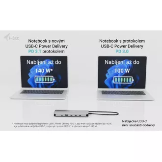 i-tec USB-C metalni Nano 3x Display Dock, 2x HDMI 1x USB-C video, napajanje 140 W