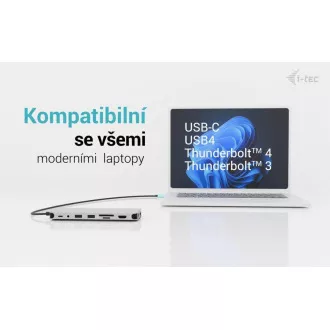 i-tec USB-C metalni Nano 3x Display Dock, 2x HDMI 1x USB-C video, PD 140W + univerzalni punjač 140W