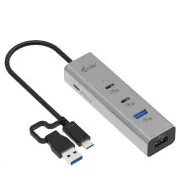 i-tec Univerzalni metalni punjač HUB 2x USB-C + 2x USB-A priključak, PD 85W