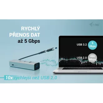 i-tec Univerzalni metalni punjač HUB 2x USB-C + 2x USB-A priključak, PD 85W