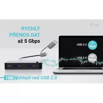i-tec Univerzalni KVM HUB 2x USB-C + 2x USB-A 3.0 priključak