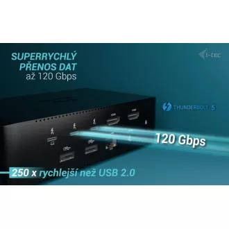 i-tec Thunderbolt 5 Quattro priključna stanica za zaslon, napajanje 140 W i-tec Thunderbolt 5 Quattro priključna stanica za zaslon, napajanje 140 W