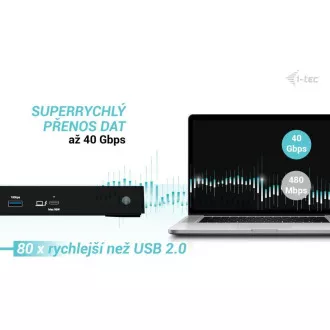 i-tec Thunderbolt4 3x priključna stanica za zaslon, napajanje 96 W i-tec Thunderbolt4 3x priključna stanica za zaslon, napajanje 96 W