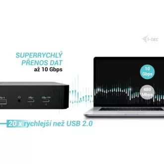 i-tec Univerzalna inteligentna priključna stanica za dva zaslona, napajanje 100 W i-tec Univerzalna inteligentna priključna stanica za dva zaslona, napajanje 100 W