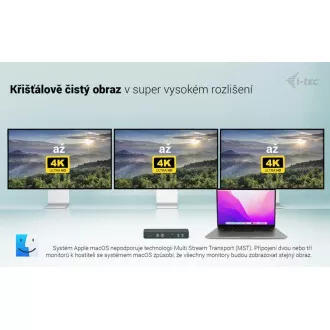 i-tec USB-C inteligentna priključna stanica s tri zaslona, napajanje 100 W i-tec USB-C inteligentna priključna stanica s tri zaslona, napajanje 100 W