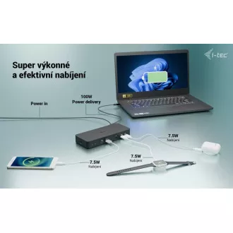 i-tec USB-C inteligentna priključna stanica s tri zaslona, napajanje 100 W i-tec USB-C inteligentna priključna stanica s tri zaslona, napajanje 100 W