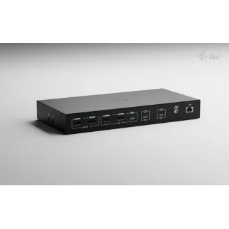 i-tec USB-C KVM priključna stanica za 3 hosta, dvostruki zaslon, napajanje 1x 92W/2x 65W
