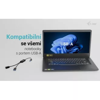 i-tec USB-A kabelski razdjelnik 2 priključka (2x USB-A)