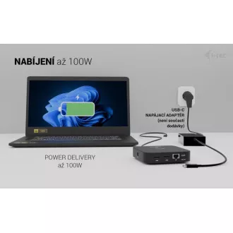 i-tec USB-C Dual HDMI priključna stanica, napajanje 100 W