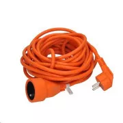 Solight produžni kabel - konektor, 1 utičnica, 10 m, 3 x 1 mm2, narančasti