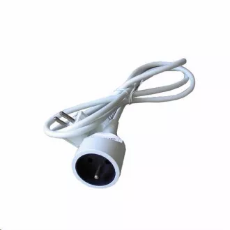 Solight produžni kabel - konektor, 1 utičnica, bijeli, 1,5m Solight produžni kabel - konektor, 1 utičnica, bijeli, 1,5m
