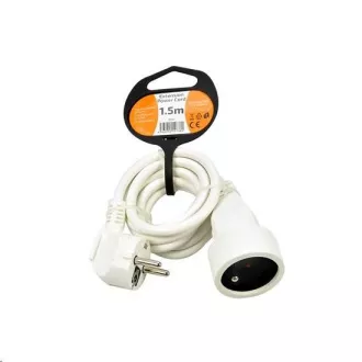 Solight produžni kabel - konektor, 1 utičnica, bijeli, 1,5m Solight produžni kabel - konektor, 1 utičnica, bijeli, 1,5m