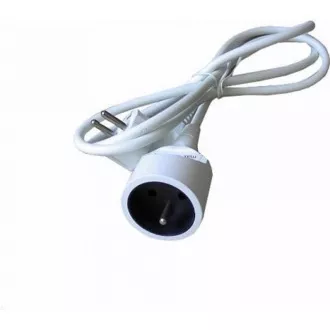 Solight produžni kabel - konektor, 1 utičnica, bijeli, 3m Solight produžni kabel - konektor, 1 utičnica, bijeli, 3m