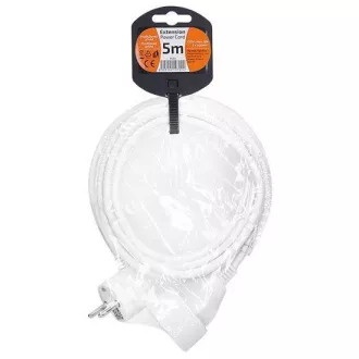 Solight produžni kabel - konektor, 1 utičnica, 5 m, 3 x 1 mm2, bijeli