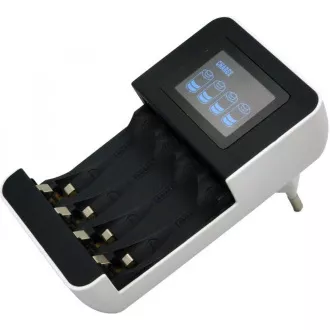 Solight punjač s LCD zaslonom, AC 230V, 450mA, 4 kanala, AA / AAA, mikroprocesorski upravljan