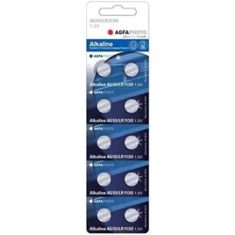 AgfaPhoto gumb alkalna baterija LR54-LR1130-AG10-389-390, blister 10kom