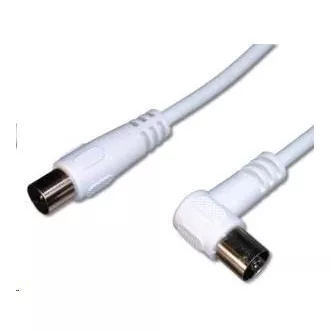 PREMIUMCORD TV antenski priključni kabel 10m, konektor 90° (koaksijalni, M/Ž, 75 Ohm)