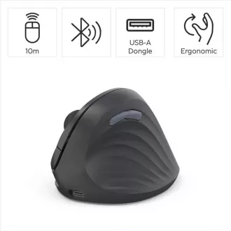 Hama vertikalni ergonomski bežični miš EWM-600R, za dešnjake, punjiv, za više uređaja Hama vertikalni ergonomski bežični miš EWM-600R, za dešnjake, punjiv, za više uređaja