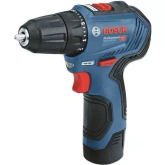 BOSCH GSR 12V-30, aku bušilica-odvijač, 0 – 420 / 0 – 1.600 o/min, 8 mm, set bitova i bušilica, torba