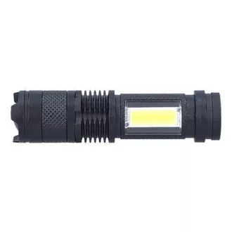 Solight LED punjiva svjetiljka sa zumom, 100lm + 70lm, Li-Ion, USB, crna