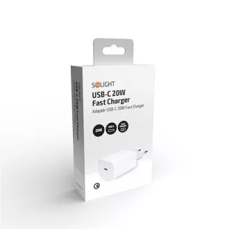 Solight univerzalni strujni adapter USB-C 20W, bijeli Solight univerzalni strujni adapter USB-C 20W, bijeli
