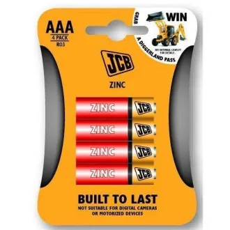 JCB cink-kloridna baterija R03, blister pakiranje od 4 komada.